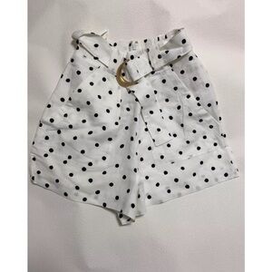 Polka Dot Women's Shorts with Belt